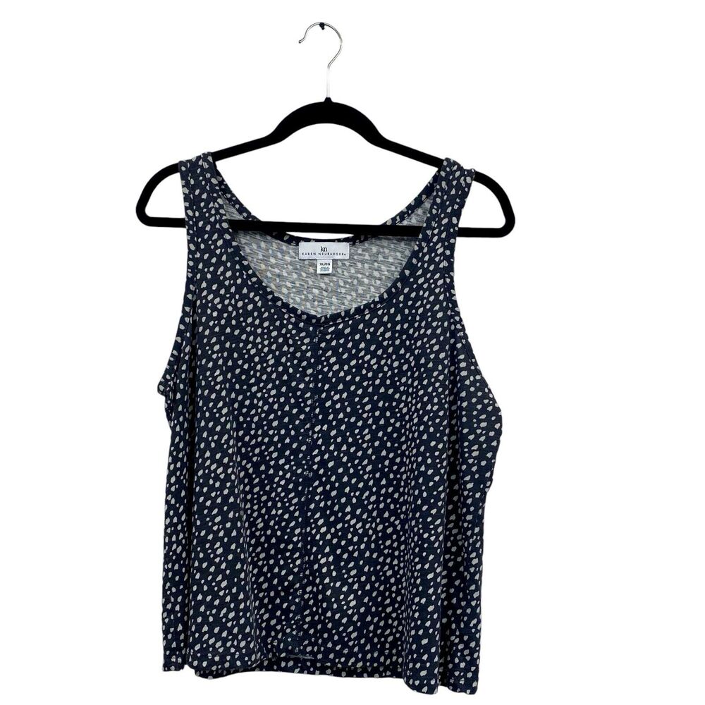 Karen Neuburger Womens XL Top‎ Sleeveless Charcoal Career Work Business Casual